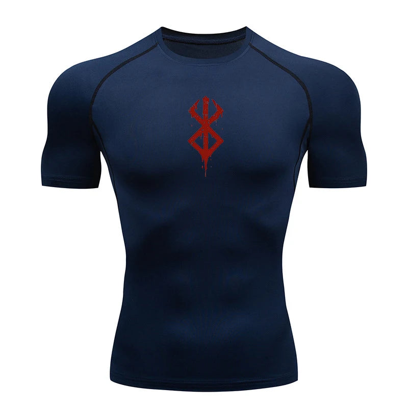 Camiseta deportiva de verano de secado rápido para hombre, camiseta de compresión de manga corta de segunda piel para gimnasio, entrenamiento, fitness, correr, ropa para hombre