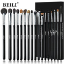 BEILI Black Makeup brushes set Professional Natural goat fiber hair brushes Foundation Powder Contour Eyeshadow make up brushes