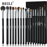 BEILI Black Makeup brushes set Professional Natural goat fiber hair brushes Foundation Powder Contour Eyeshadow make up brushes