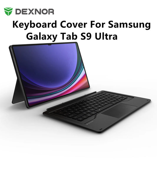 Teclado magnético desmontable con tapa tipo libro, teclado multitáctil, trackpad inalámbrico para Samsung Galaxy Tab S9 Ultra