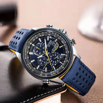 CITIZEN Blue Angel I Generation Men's Quartz Watch Radio Nightlight Sky Eagle Blue Angel Light Kinetic Energy Men's Watch AT8020
