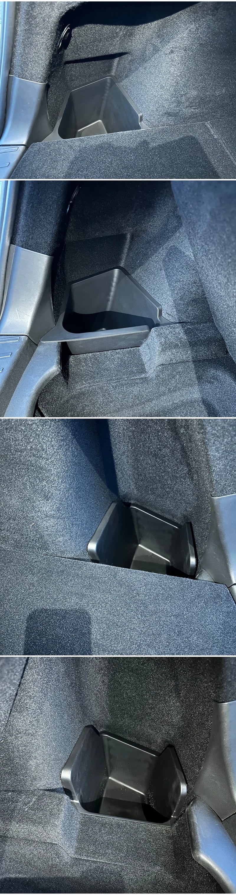 USVOTOV Trunk Organizer for Tesla Model Y Juniper Launch Refresh 2025 Rear Trunk Storage Bins Side Box Organiser TPE Accessories