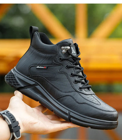 waterproof safety sneaker for men winter anti-slip boots man construction indestructible black work boots steel nose work shoes