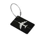 Aluminium Alloy Aircraft Luggage Tag with Name Travel Luggage Tag ID Card Anti-lost Solid Color Travel Accessories