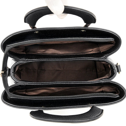 2026 New Style Crossbody Bag Medium Mom Bag Lychee Pattern Large Soft PU Zipper Closure Daily Use Fashionable Ladies Handbag Sac