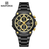NAVIFORCE Original Watch for Men 2025 New Stainless Steel Waterproof Chronograph Classic Quartz Wristwatch Brand Men Watch Gifts