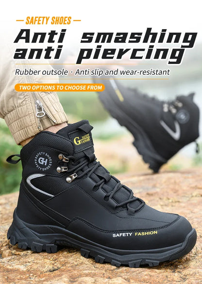 Waterproof Work Safety Boots Men Women Indestructible Anti smash Anti Puncture Work Shoes Protective Men Safety Shoes