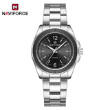 NAVIFORCE Women Watches Stainless Steel Sports Fashion Watch Waterproof Ladies Classic Wrist Watch Simple Luminous Girl Clock
