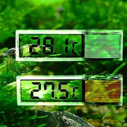 Termómetro electrónico digital 3D para acuario, resistente al agua y con pantalla LCD, para medir la temperatura de peces y tortugas.