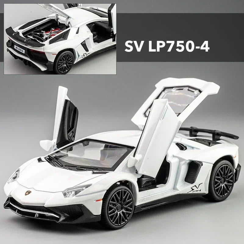 1:32 Lamborghinis LP770 LP750 Car Alloy Sports Car Model Diecast Sound Super Racing Lifting Tail Hot Car Wheel For Children Gift