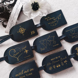 Personalized Leather Monogrammed Luggage Tag Couple Travel Baggage Label Tags Wedding Custom Best Friend Gift Bridal Shower Gift