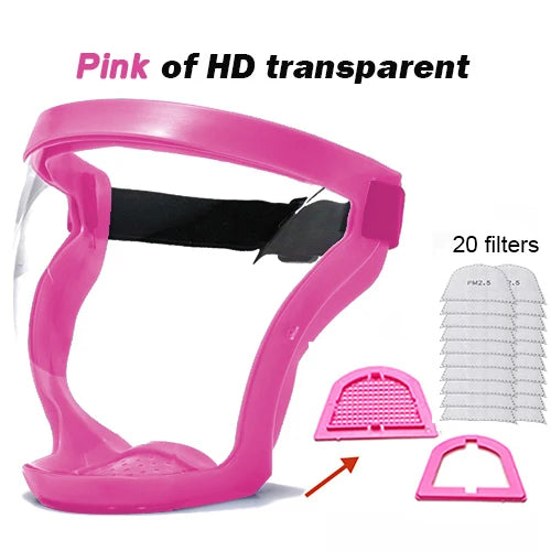 Transparente Full Face Work Protection Mask, Protetor Facial, Face Faceshield, Protetor, Aquecimento ao ar livre, Casa, Ferramentas de Cozinha