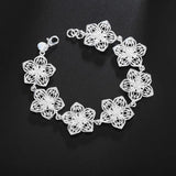 925 Sterling Silver Chain Bracelets for Men Women Braided Rope Male Fashion Jewelry High Quality New 4mm 