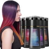 Shampoo de Tintura Capilar de 200ml para Cabelos Grisalhos – Kit de Tintura Natural Semipermanente para Mulheres e Homens (Preto, Castanho, Roxo)