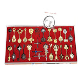 Anime Pendants Jewelry Necklace Keyrings Elsa Lucy Keys Set Zodiac Star Spirit Magician Summons Cosplay Key Ring Gift