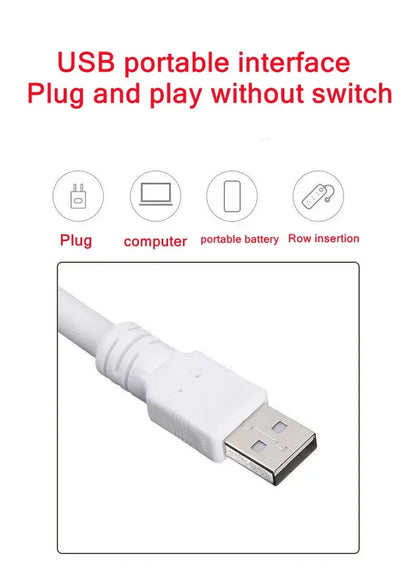 USB 18LEDs Direct Plug Portable Lamp Notebook Computer Lamp Eye Protection Student Study Reading Available Night Light Lighting