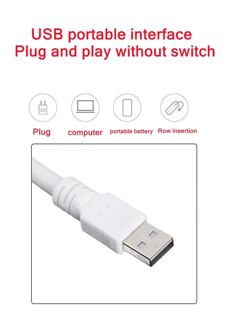 USB 18LEDs Direct Plug Portable Lamp Notebook Computer Lamp Eye Protection Student Study Reading Available Night Light Lighting