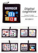 4 Pages Enlightenment Early Learning Books Children Black and White Cloth Book for Kids Montessori Educational Toys