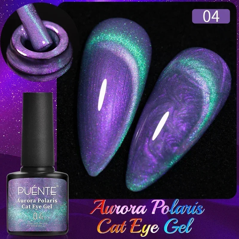 7.5ML Super Shiny Ruby Red Cat Magnetic Gel Nail Polish Wine Red Cat Eye Gel Soak Off Semi-Permanent Nail Varnish For Manicure