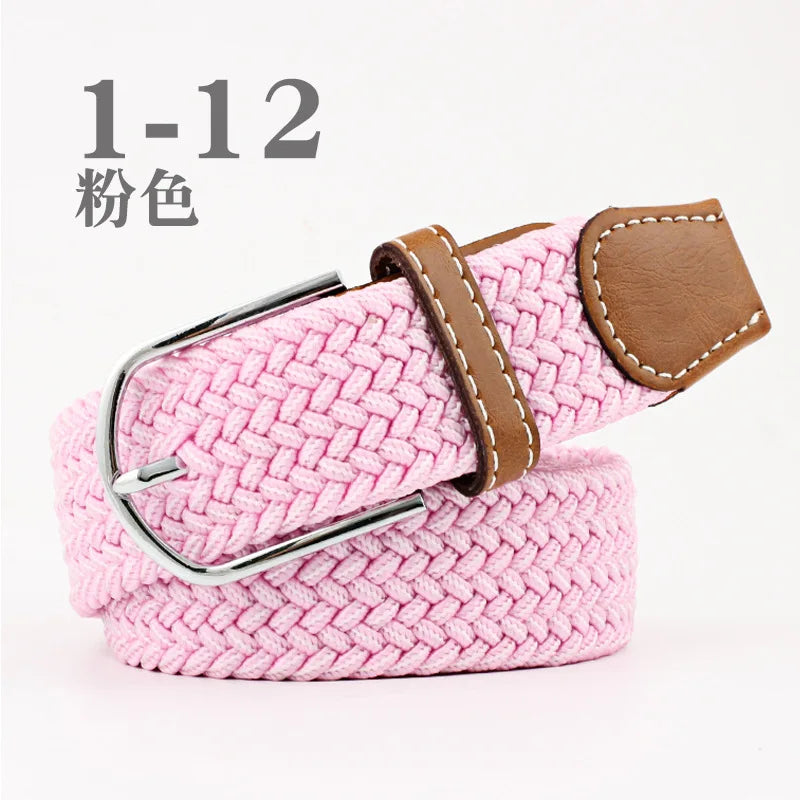Stretch Woven Belt Unisex Canvas Belts Fashion Casual Student Belt Women Cinturon Male Waistband 105cm