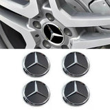 4Pcs/set 75MM/60MM Car Wheel Center Hub Cap Covers For Mercedes Benz  Black Badge Rim Cover Auto Style Decorate Accessories