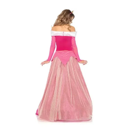 2025 Adult Costume Women Deluxe Pink Sleeping Beauty Princess Aurora Gorgeous costume For Halloween Party Fancy Dress