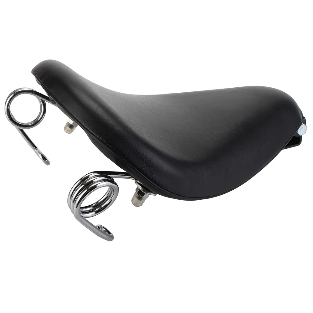 12" Motorcycle Universal PU Solo Driver Seat Springs Bracket Mount Kit For Harley Honda Yamaha Kawasaki Suzuki Indian Triumph