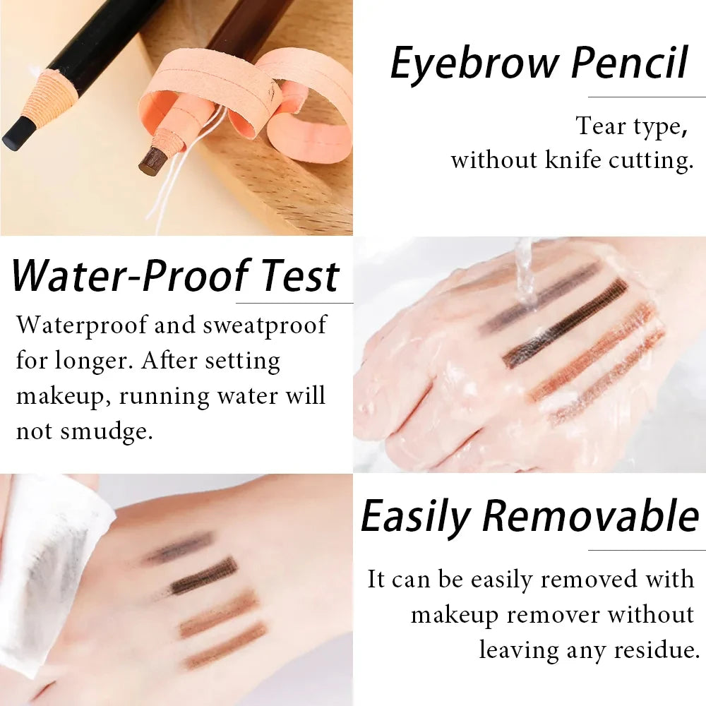 Waterproof Art Tint Makeup Eye Brow Pen 5pcs Professional Microblading Pencil Eyebrow Tattoo Tint Enhancers Cosmetic Wholesale