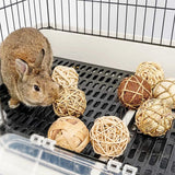 10 Styles 7CM Chewing Braided Ball Guinea Pig Rabbit Hamster Small Animal Play Pet Interactive Chew Toy Natural Grass Ball