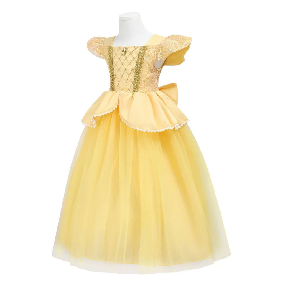 Children's Halloween Role Play Fairy Princess Belle Dress Xmas Carnival Masquerade Performance Birthday Party Fancy Girl Clothes