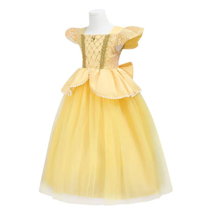 Children's Halloween Role Play Fairy Princess Belle Dress Xmas Carnival Masquerade Performance Birthday Party Fancy Girl Clothes
