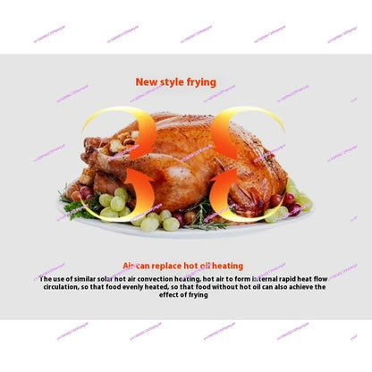 12L Light Wave Furnace Glass Air Fryer Grilled Chicken Grilled Chips Hot Air Circulation Air Furnace