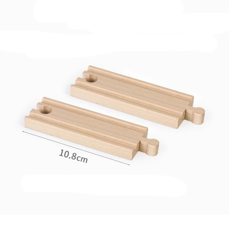 Wooden Train Track Toys Railway Rails Accessories Fit Thomas Train Road Connector Bridge Wood Railway Children Boy Christmas Gift