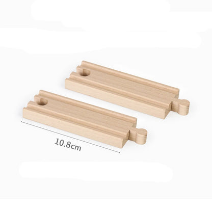 Wooden Train Track Toys Railway Rails Accessories Fit Thomas Train Road Connector Bridge Wood Railway Children Boy Chrismas Gift