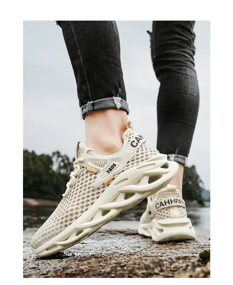 Men's Summer Mesh Sneakers - Breathable for Casual Outdoor Running Tennis Hiking & Luxury Platform Loafers Style