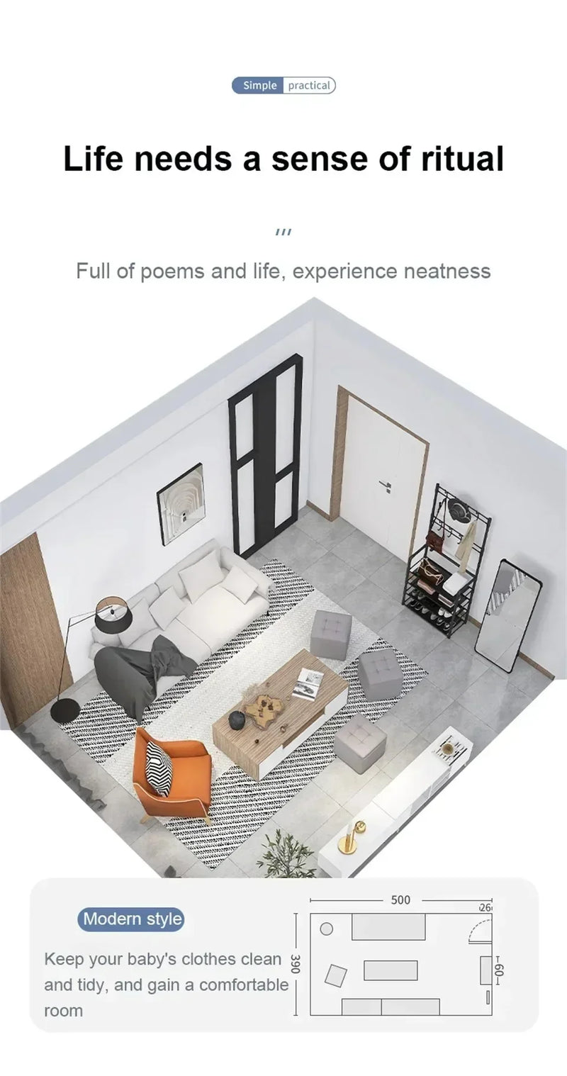 Zapatero multicapa para el hogar, multifuncional, para dormitorio, armario para zapatos y abrigos