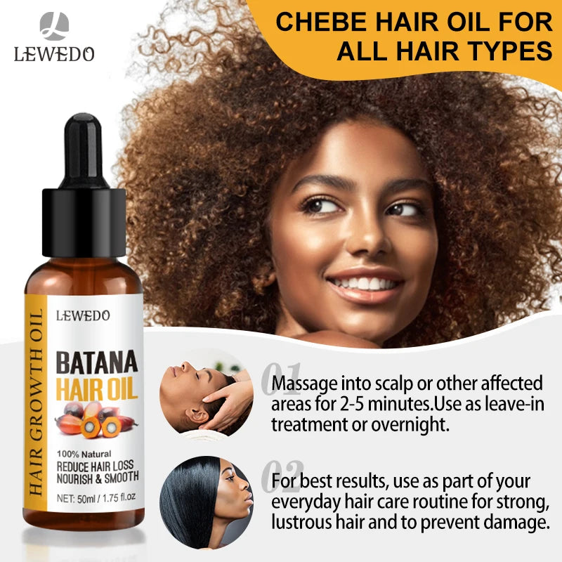 Óleo de Batana Lewedo Naturals – Crescimento Acelerado do Cabelo para Homens e Mulheres – Óleo de Batana Puro – Nutrição e Brilho – Cuidado Capilar Saudável – Combate à Queda