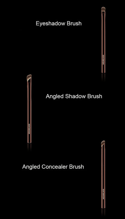 10pcs/set Hourglass Makeup brushes Powder Eyeshadow Domed Crease Make up brush Stippling Angled Shadow Brow with cosmeetic bag