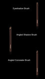10pcs/set Hourglass Makeup brushes Powder Eyeshadow Domed Crease Make up brush Stippling Angled Shadow Brow with cosmeetic bag