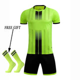 Kids Football Jersey Personalized Custom Boy Soccer Jersey Set Polyester Soccer Uniform Breathable Football Uniform For Children