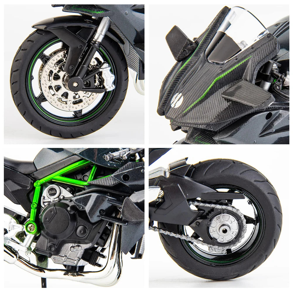 3pcs 1: 18 alloy+plastic car decoration off-road vehicle collection office model toy die-casting motorcycle simulation portable