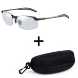 Fashion Half Frame Photochromic Sunglasses Men Women Classic Chamelon Polarized Sun Glasses Male Vintage Fishing Driving Shades