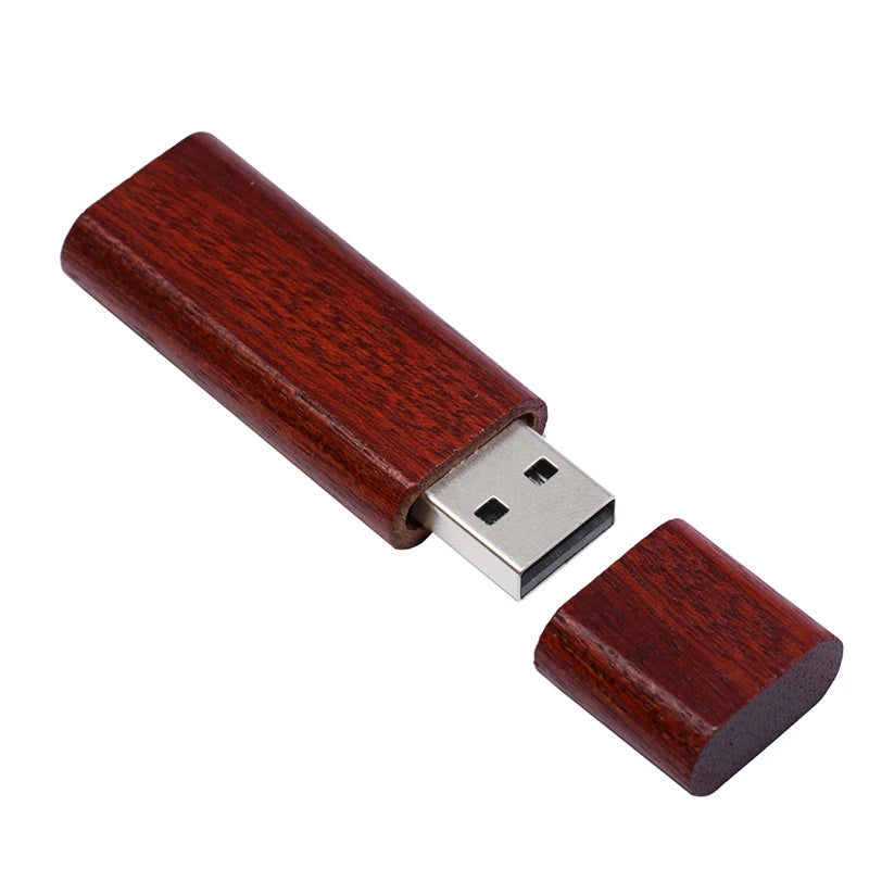 Wooden USB Flash Drive 10PCS/LOT Pen Drive 4GB 8GB 16G 128G Wedding Gift Memory Stick Box U Disk Free Custom LOGO Pen drive 64gb