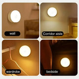 1 Luminária Noturna com Sensor de Movimento – Lâmpada LED Sem Fio para Quarto, Escada, Closet e Decoração de Ambientes