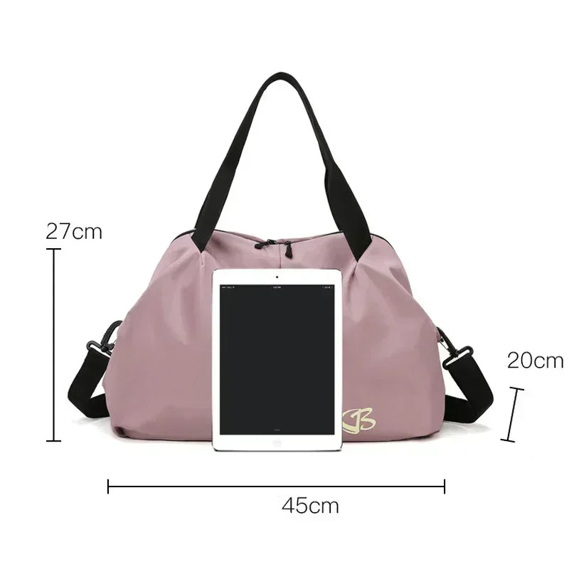 Bolsa para gimnasio y Yoga de gran capacidad, impermeable, para mujer, natación, deportes al aire libre, multifunción, bolsa de viaje de mano, paquete de fin de semana