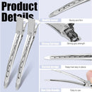 Pinzas de metal para el cabello para mujer, horquillas plateadas para peinar y seccionar, 24/30/50 piezas, pinza de cocodrilo para rizos largos y gruesos, bricolaje 