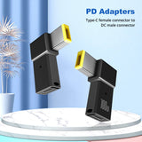 PD 100W USB Type C Female to DC Male Adapter For Lenovo Thinkpad USB-C Fast Charging Cable Converter Square PD Plug