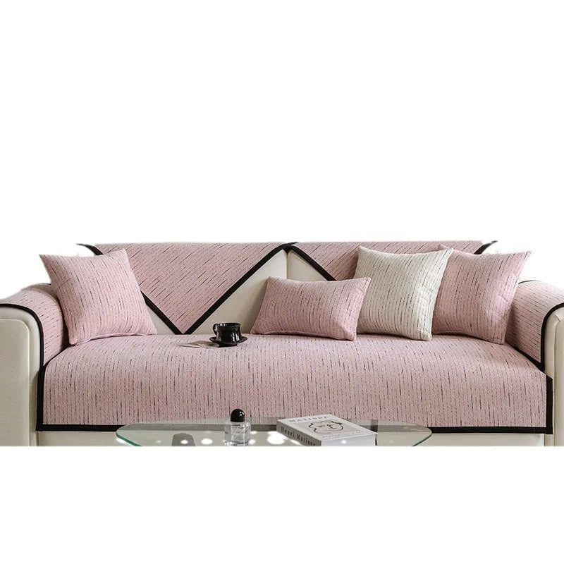 Scratch Sofa Cover Towel Solid Color Non-slip Sofa Backrest Cover Towel Universal New Chenille Sofa Cushion Anti-cat