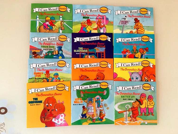 I Can Read Phonics 12 Books/Set My Very First Picture Books English Story Pocket Book for Children Kids Baby Montessori Reading