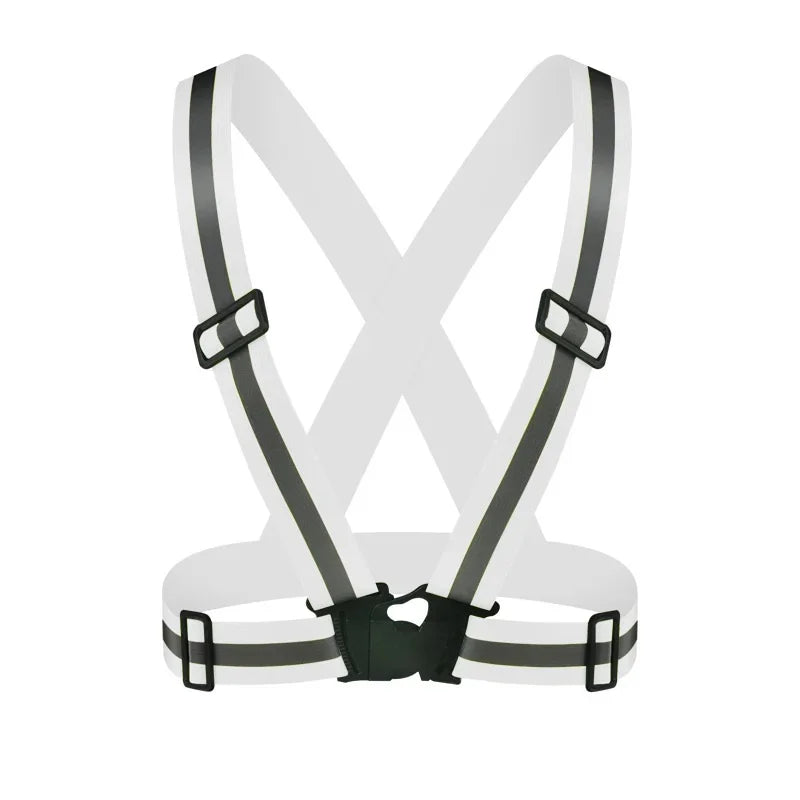 Highlight Reflective Straps Night Running Riding Clothing Vest Adjustable Safety Vest Elastic Band For Adults and Children